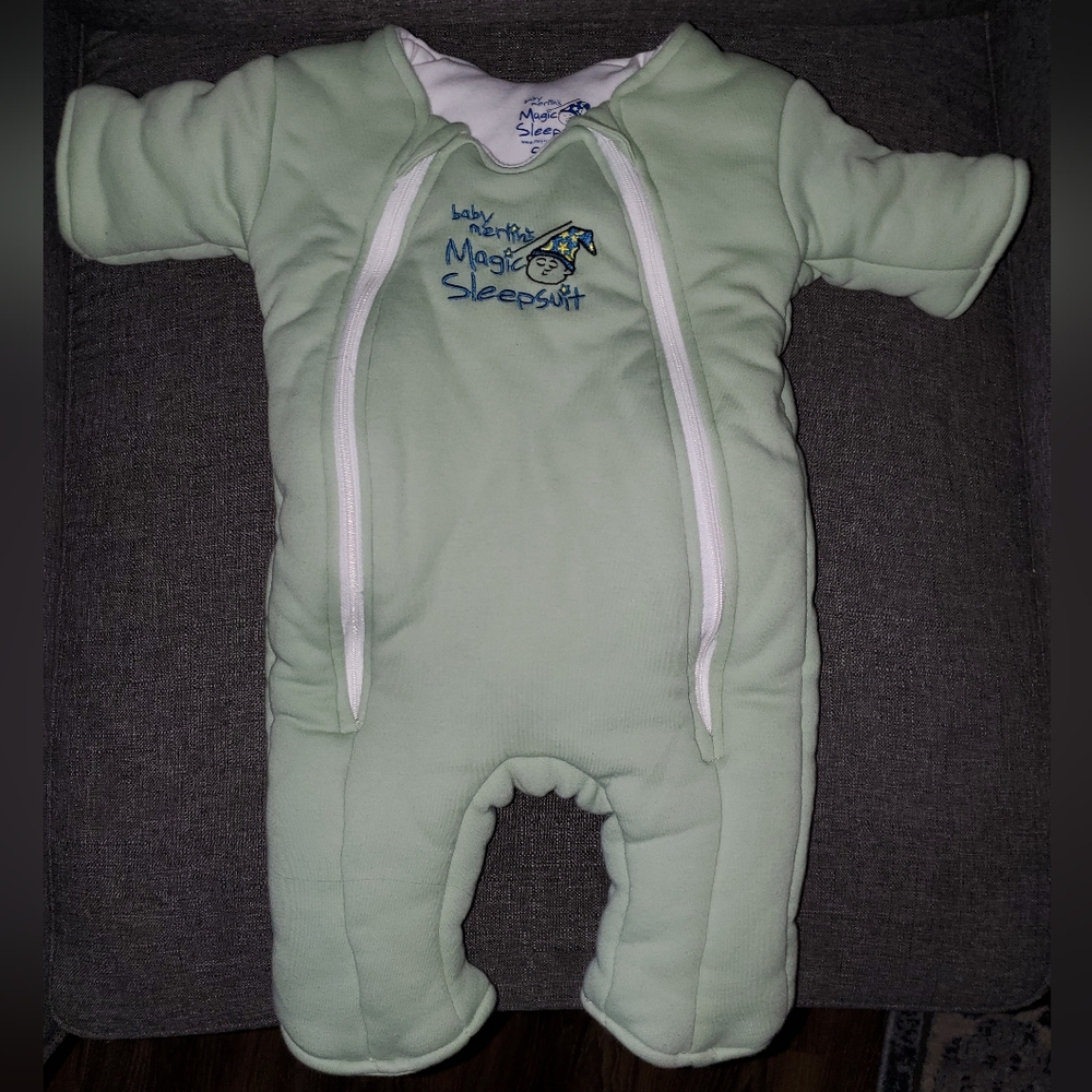 Green Baby Merlin's Magic Sleepsuit Size Small